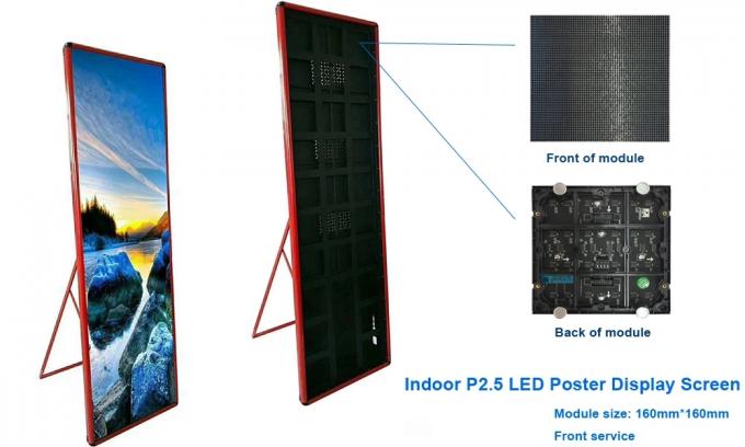 Moveable Outdoor LED Poster Screen Floor Stand Display With Wifi / 4G Control 3