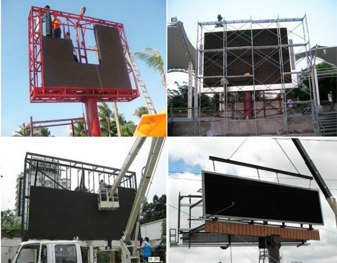 Outdoor Fixed Full Color Led Screen 6000cd/sqm Brightness 2-3 Years Warranty 1