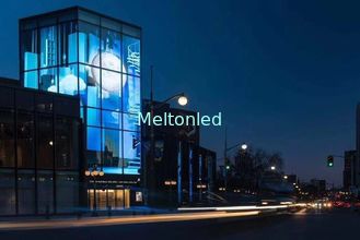 Waterproof Transparent Led Display Panel Glass Advertising Billboard Iron / Al Material