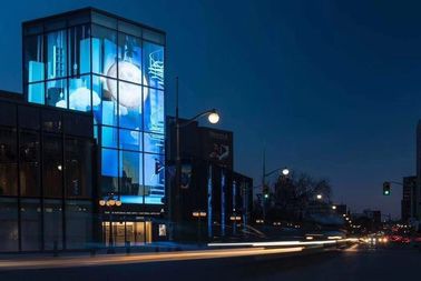 Waterproof Transparent Led Display Panel Glass Advertising Billboard Iron / Al Material