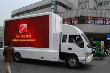 China 220V / 50HZ P10 IP65 Electronic Moving Video Led Mobile Billboard on Vehicles For Exhibition company