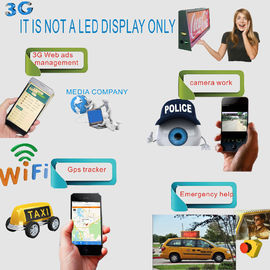 Energy saving Double Side P5 Taxi LED Display surpport 3G Wireless GPS , 160mm× 160mm