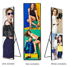 Full Color Indoor HD Screen , Small Pitch Floor Standing LED Poster Display