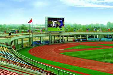 High Brightness 346 Pixel 2R1G1B Aluminum Or Iron Perimeter Led Display Screen P16 IP65