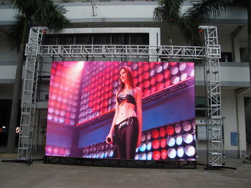 P4 1R1G1B SMD 110V / 60Hz Aluminum or Iron Full Color Led Stage Backdrop Screen